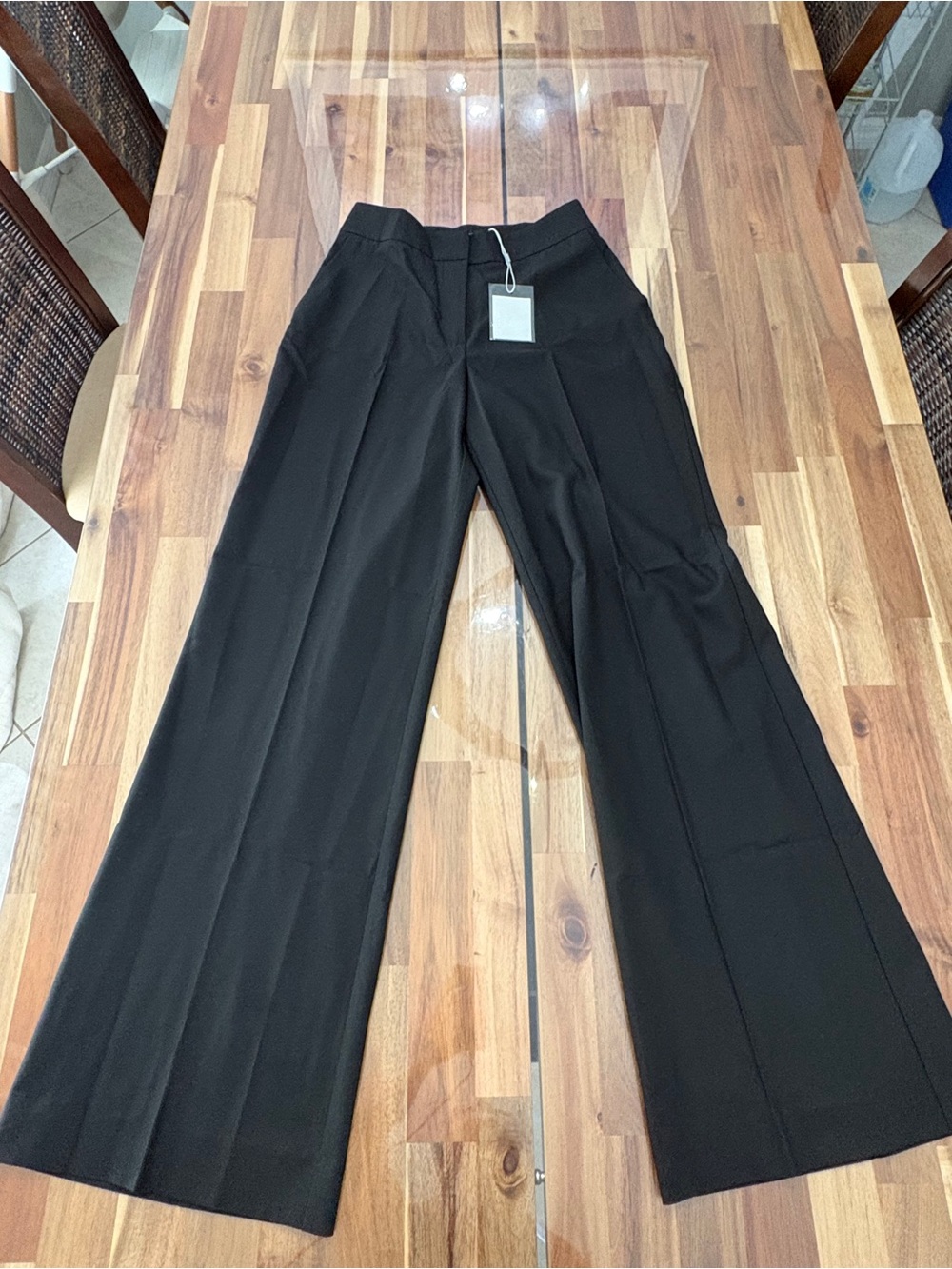 NWT naked wardrobe Sz S Black Wide-Leg High-Rise Trousers - Picture 4 of 16